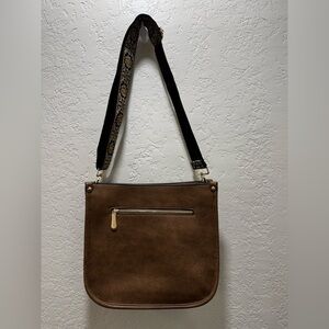 HKCLUF Hobo Handbag Vegan Leather brown tassel  strap